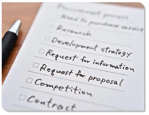 Image of a written checklist