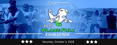 Special Olympics plane pull challenge