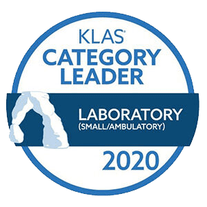 KLAS Category Leader 2020 seal for Laboratory small ambulatory